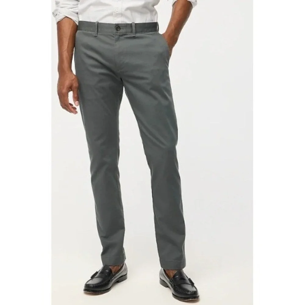 J. Crew Flex Slim Fit‎ Chino Pants Gray Men's W34 L34 Casual Dress Trousers $80